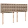Ottoman Bed with Mattresses & LEDs Cappuccino Brown 140x200 cm
