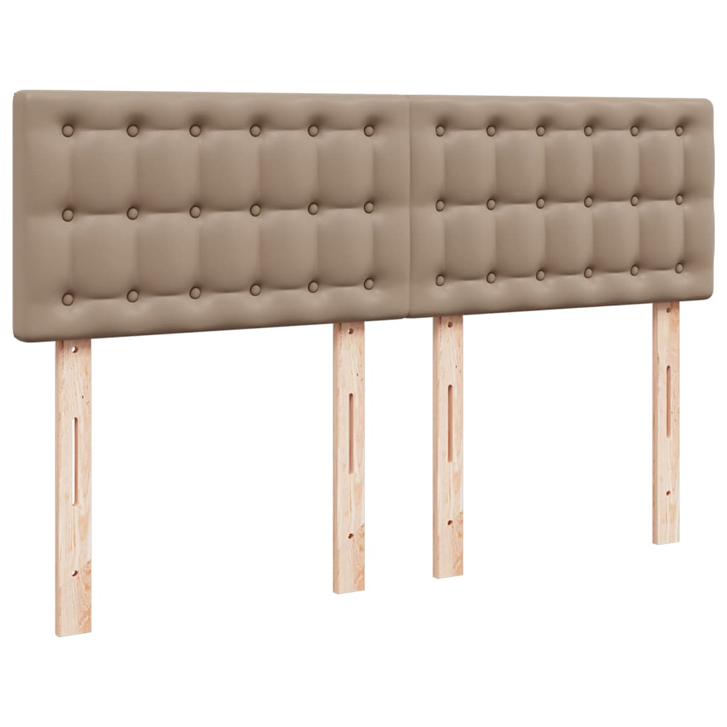 Ottoman Bed with Mattresses & LEDs Cappuccino Brown 140x200 cm