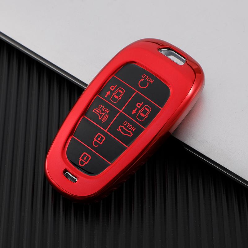 7 Buttons TPU Car Key Cover Case Cover for 2020 2021 Hyundai Sonata Nexo DN8 Santa Fe TM Tucson NX4 Staria Ioniq Accessories