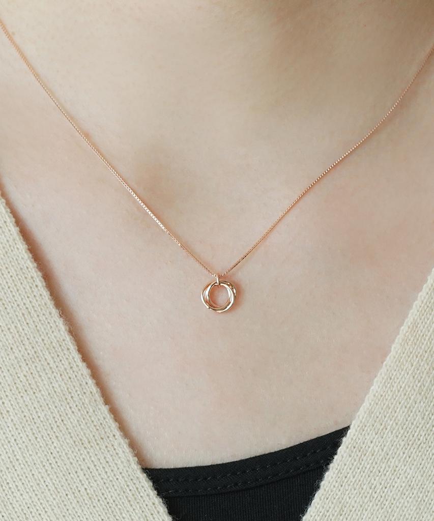 Alleun Silver 925 Triple Round Pendant Silver Necklace Chain