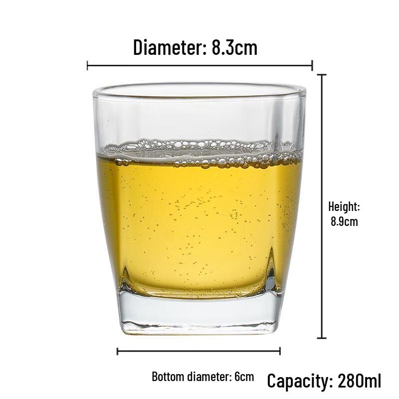 HANDUNYOU 280ml Multipurpose Tempered Glass Cups