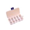 Portable 10 Grid Storage Box Plastic Small Item Storage Box Rectangular Storage Box PP Plastic Transparent Box