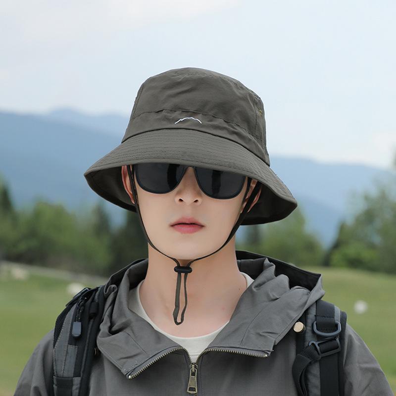 Big Eaves Shawl Bucket Hat Men's Summer Outdoor Fishing Mountaineering Shading Sun Protection Hat Foldable Bag Hat Women