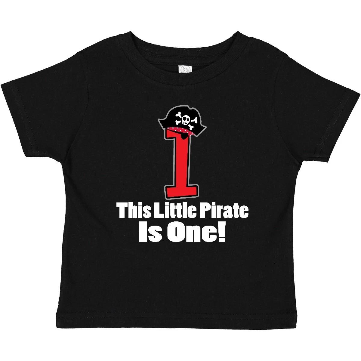 Inktastic 1st Birthday Outfit Pirate Hat Number 1 Baby kids boys T-Shirt First One Im Boys 130