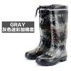Water Shoes Thickened Rain Shoes Men's Tall Tube Camouflage Rain Boots Long Tube Rubber Shoes High Quality Waterproof