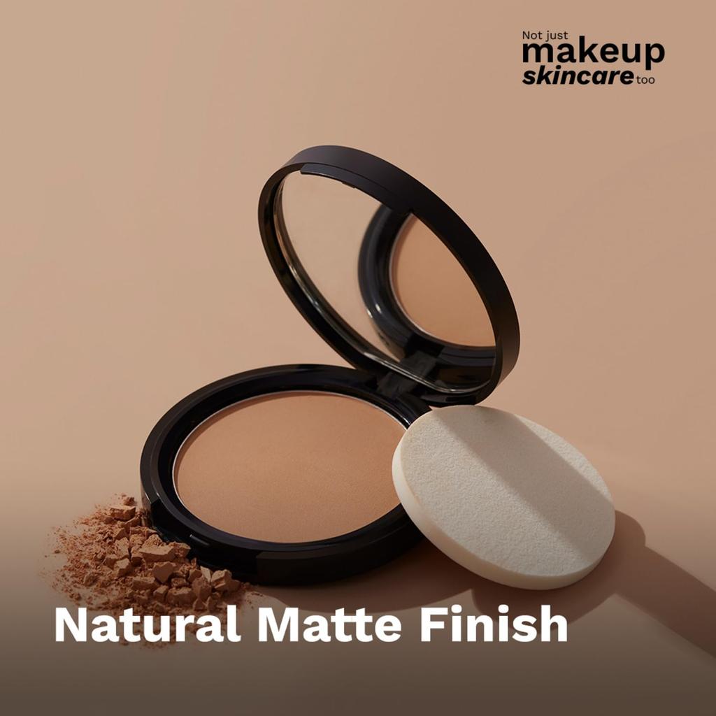 Pilgrim Warm Sand Mattes Finish Kompaktpuder 9 Gramm Packung mit 1 für alle Hauttypen Ölkontrolle & Strahlende Haut