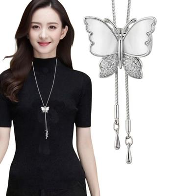 2025 New Autumn and Winter Sweater Chain Simple Niche Long Necklace Pendant Jewelry Fringed Accessories