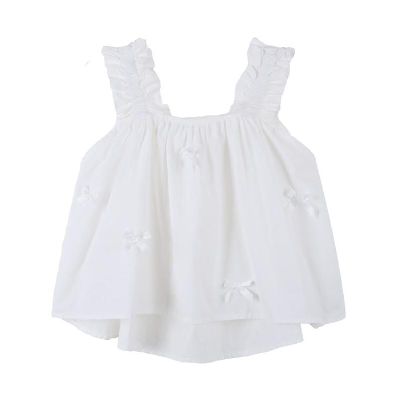 Xiaoyinman Girls' Cotton Ribbon Bow Camisole Top