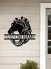 Horse Head Metal Wall Art Custom Name Sign Farmhouse Porch Decor