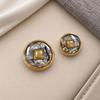 Abalone Shell Gold Trim Sewing Buttons Glossy Surface Durable Build For Coat Blazer Diy Sewing Craft Projects