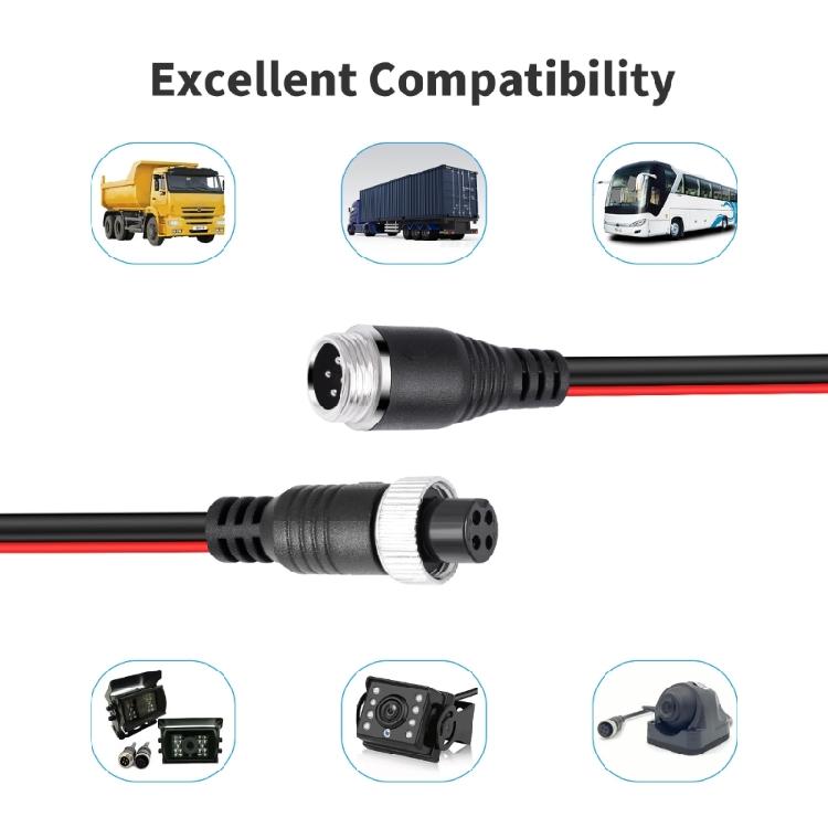 4Pin Male To Female Aviation Plugs Wire Car Truck Reversing Camera Security DVR Video Connection Cable