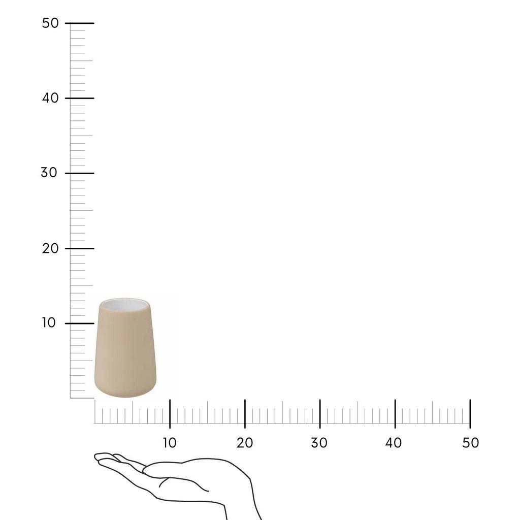Colorama Ceramic Bathroom Mug, Durable Beige
