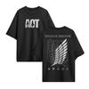 Attack on Titan Print Unisex en Dames katoenen T-shirts Zomer 2026 Cartoonpatroon Losse casual top met korte mouwen