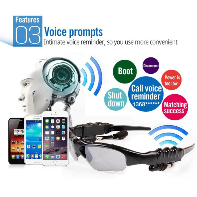 Bluetooth-compatible Glasses Stereo Wireless Headphones With Microphone Polarized Sunglasses Noise