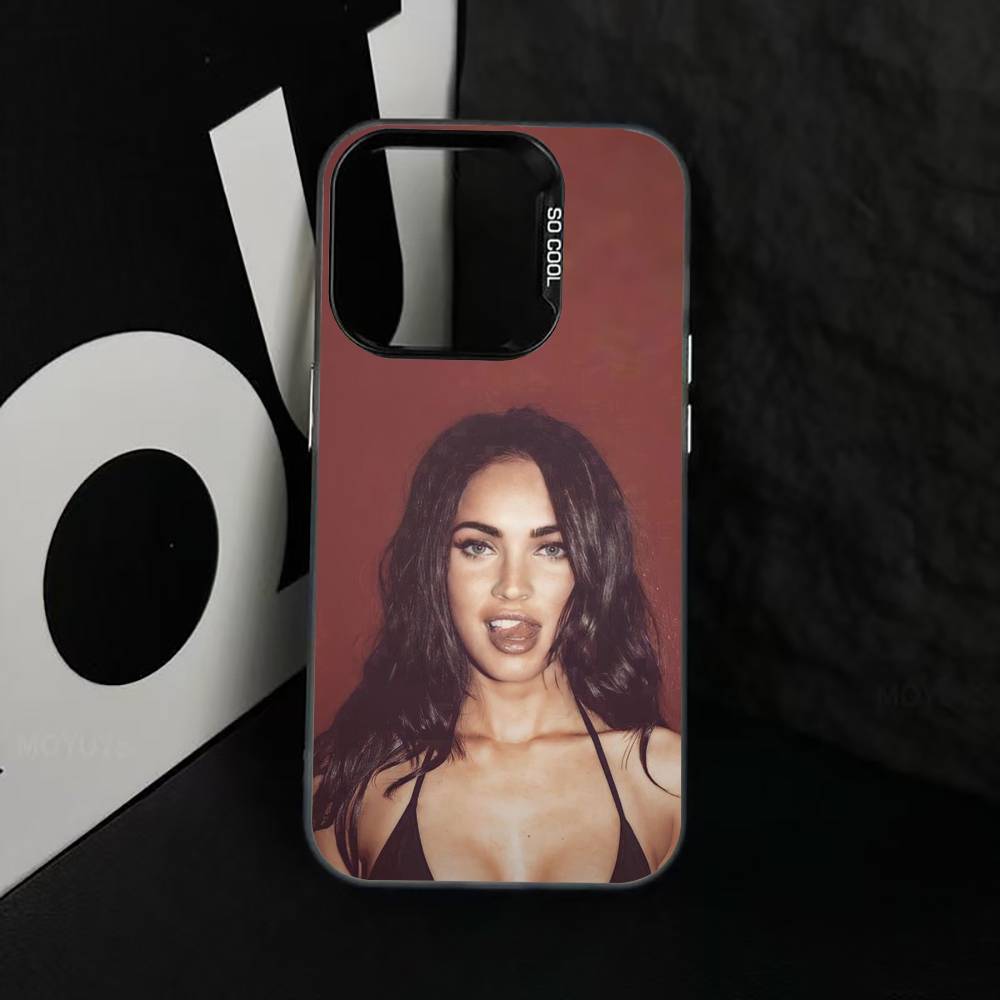 Custodia per telefono M-Megan F-Fox per iPhone 17,16,15,14,13,12,11 Plus,Pro Max,XS,Colorata Argento Custodia per telefono Funda Cover