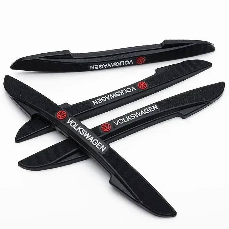 New 4pcs PVC Car Door Anti-scratch Stickers Protection Decal for Volkswagen Teramont Santana Tiguan R32 T5 Golf 5 7 Rabbit