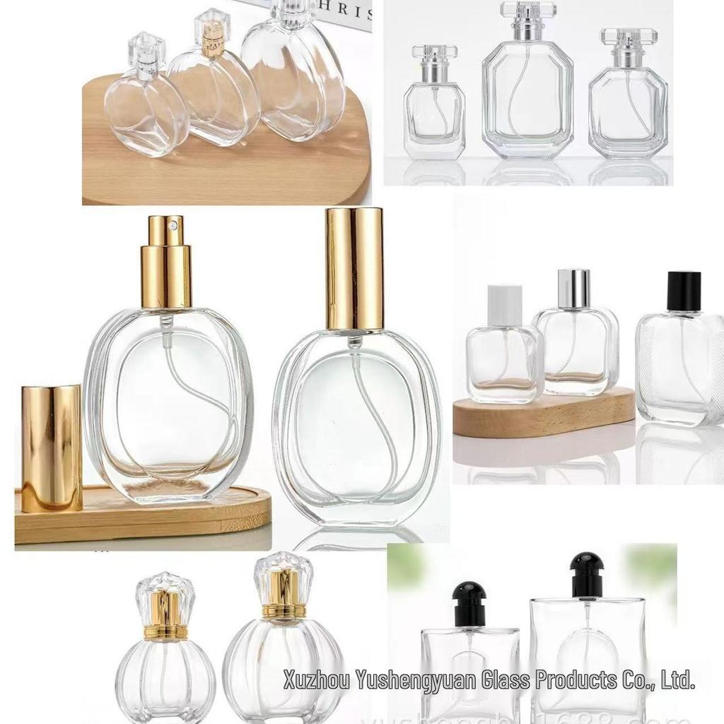 Elegant Refillable Transparent Perfume Bottle with Press-Top for Home Cosmetics