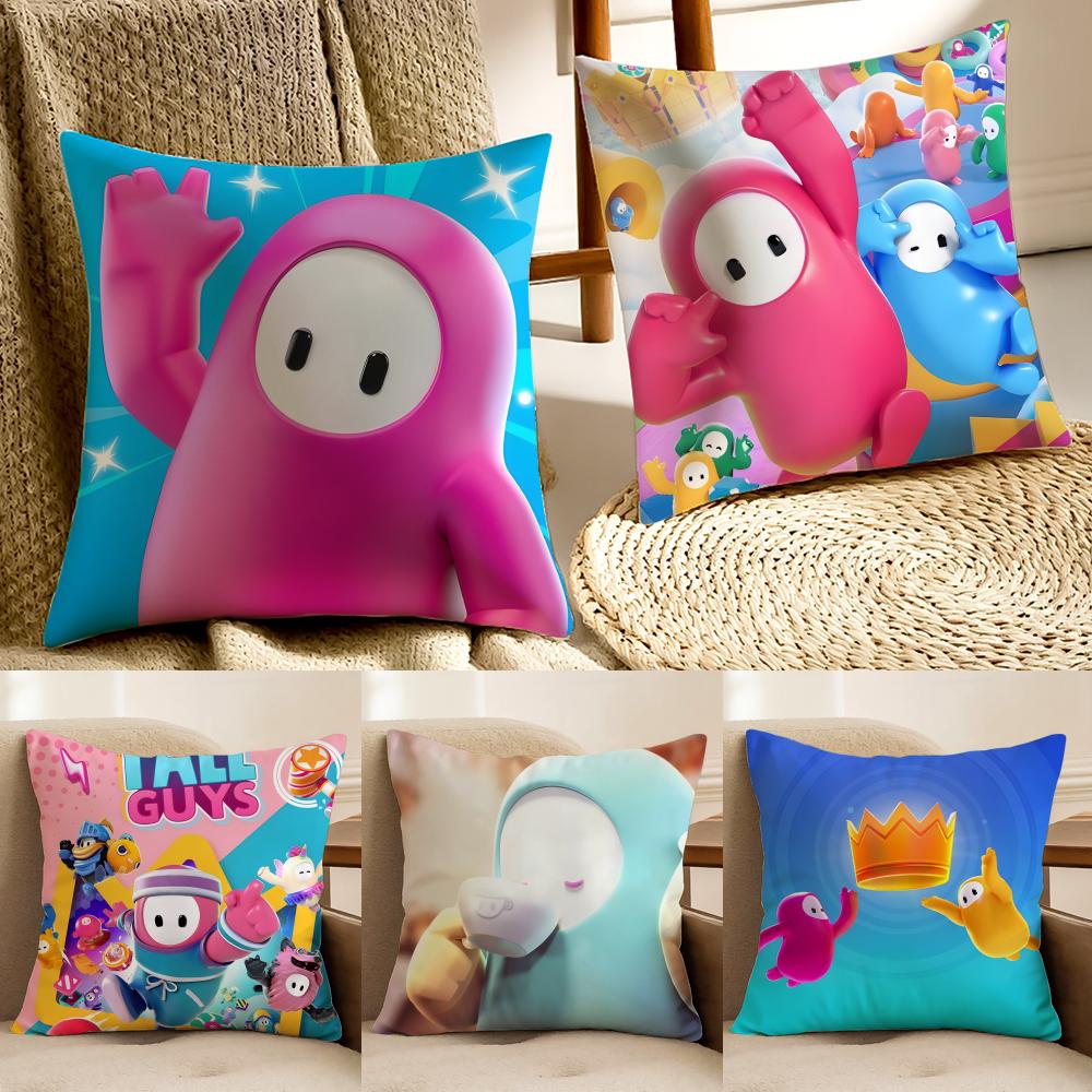 FFall Guys Bohnen Kissenbezug Kissenhülle Milbenschutz Wohnzimmer Sofa Deko Kissen Raum