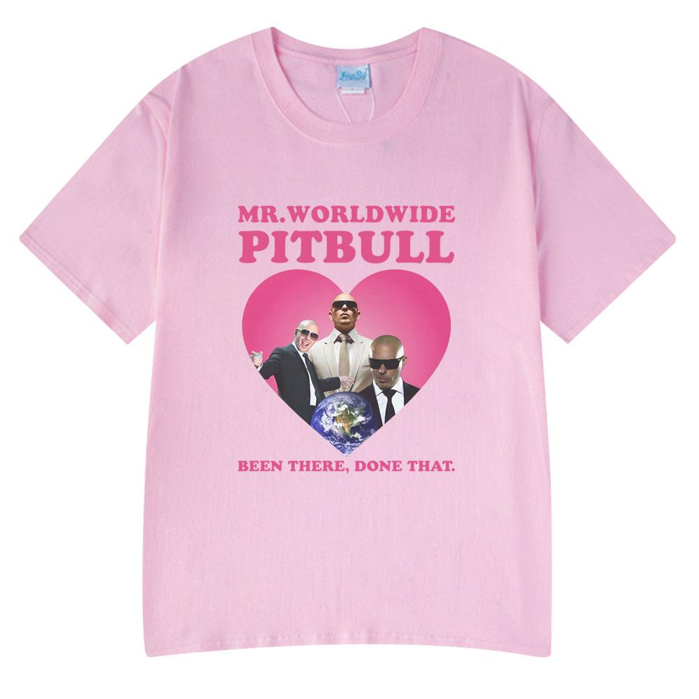 Rapper Pitbull Mr Worldwide Graphic Vintage Washed T Shirt Unisex Women Clothing Fashion Hip Hop Tshirts Summer Cotton Streetwear