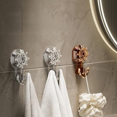 1Pc Compass Shape Powerful Suction Cups Wall Hooks,Decorative Hooks for Kitchen, Bathroom, Bedroom and OfficeShower Hooks Hangings Indoor Hooks for