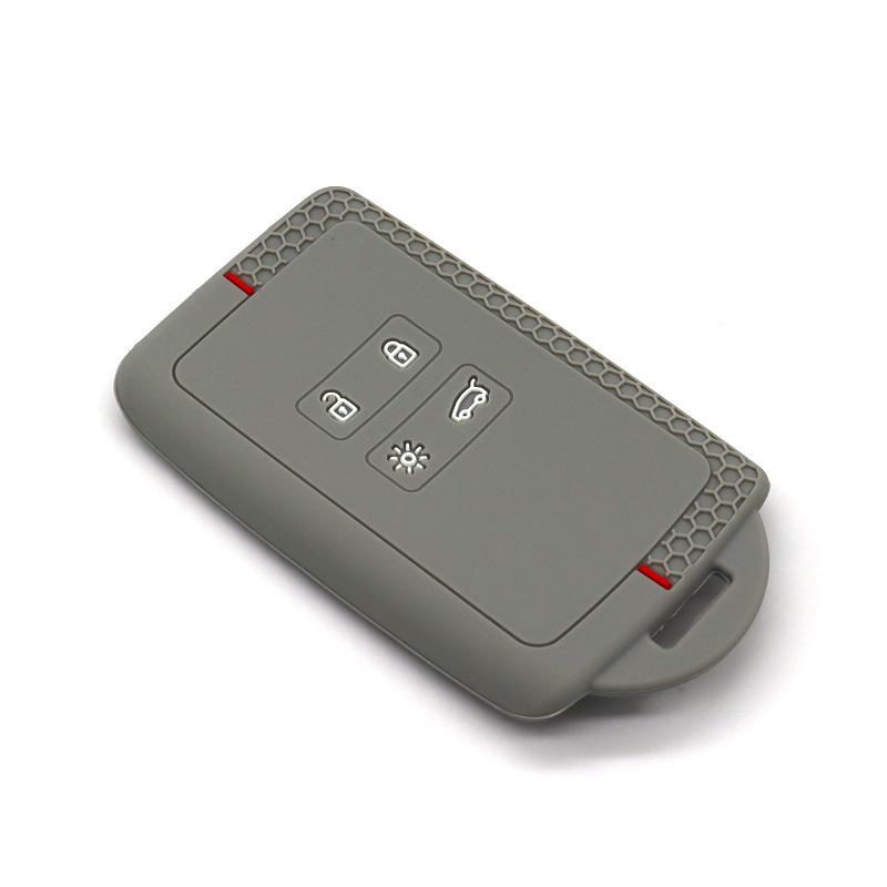 Renault Megane Koleos Silikon 4-Knopf Autoschlüsselanhängerhülle mit Wabenstruktur