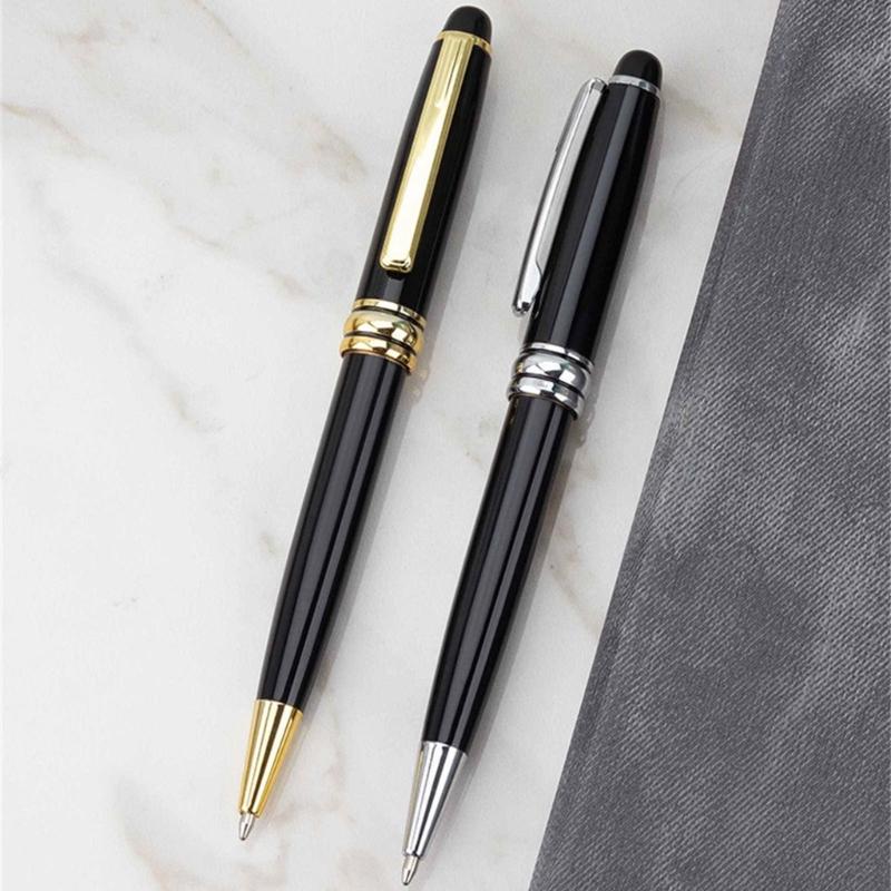 6x Black Ink Ballpoint Pen Journaling Pen Smooth Writing Pen Metal Signature Pen Stationery Supplies for Writing