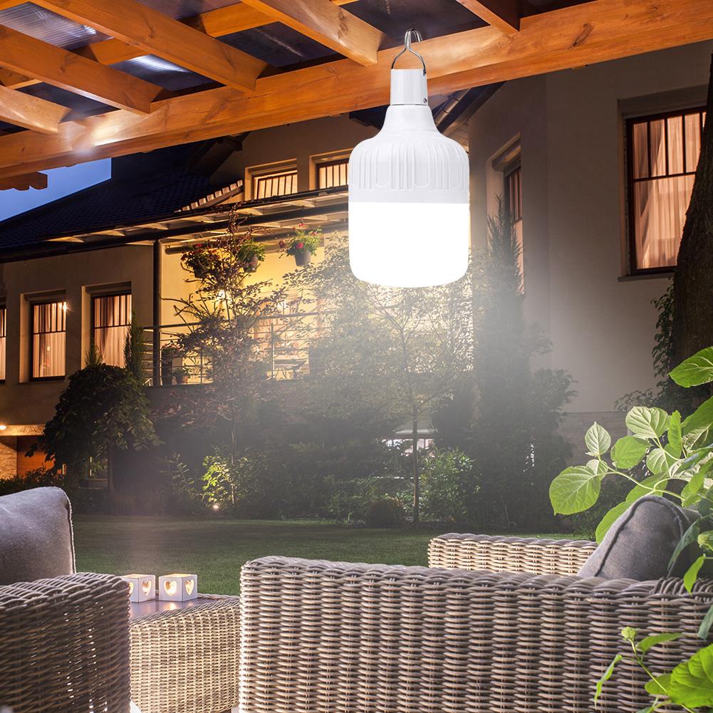 High Power LED Emergency Light USB Rechargeable LED Bulb Hanging Tent Light with Hook Portable Lanterns Outdoor Camping Lamp