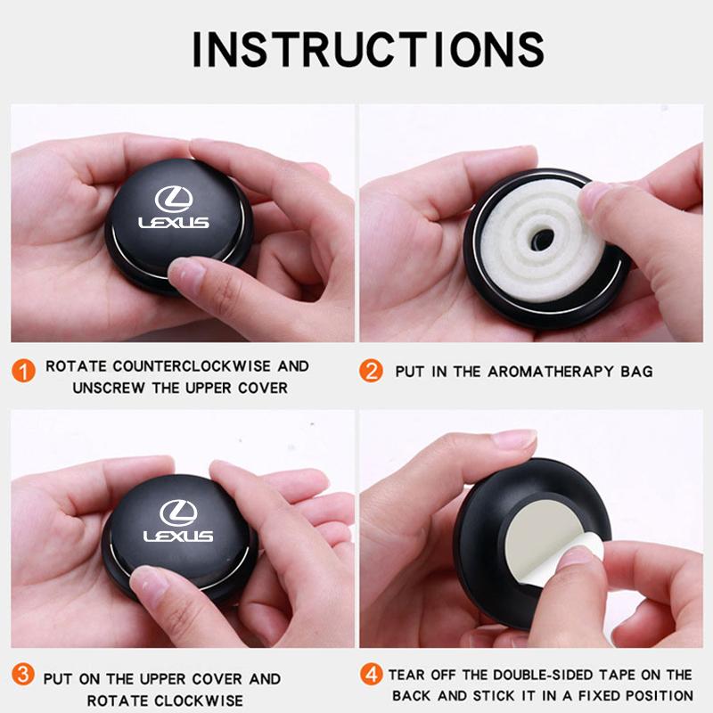 Car Air Freshener Solid Perfume Rotating Aromatherapy Decor For Lexus RX300 IS200 IS250 ES350 Ct200h UX250h NX300h RX350 ES300h