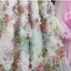 Reinforcement Nail Pearl Patchwork Printed Mesh Cake Dress Half Skirt for Girls New Hollow Out Long Dress