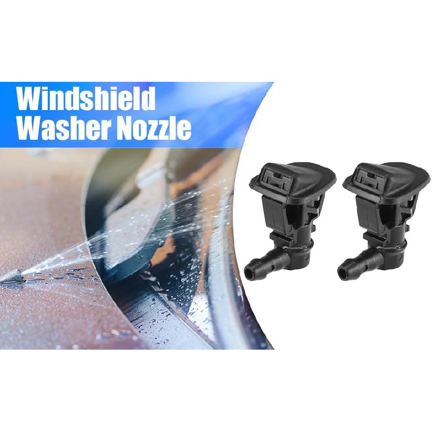 Windshield Washer Nozzles 2pcs – Compatible with Jeep Wrangler 2013 2014 2015 2016 2017, Front Hood Wiper Spray Jet, Replaces OE 68164356, Easy