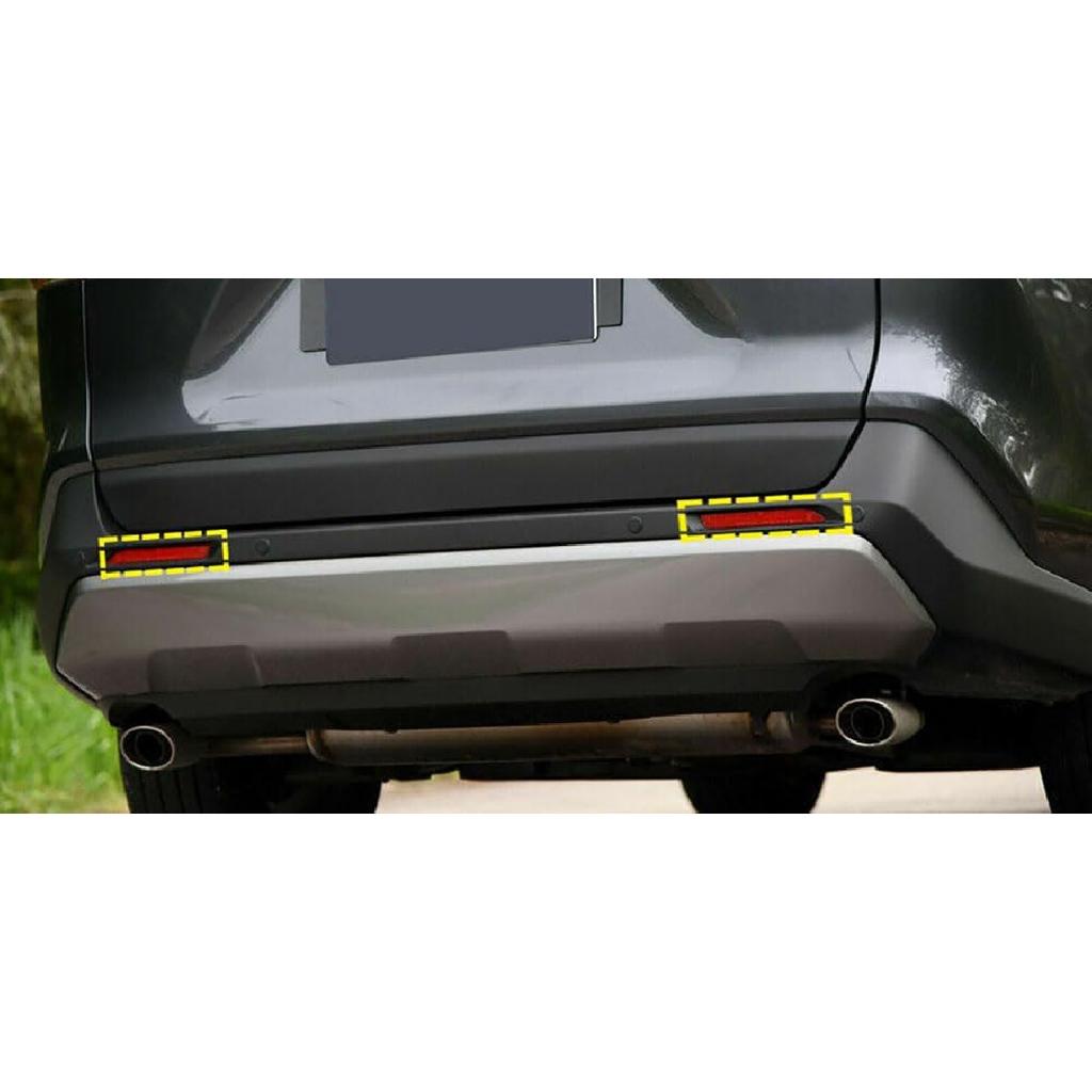 Car Accessories Fit for Toyota RAV4 2019-2024 ABS Exterior Rear Fog Light Lamp Cover Trims (Chrome) 2PCS