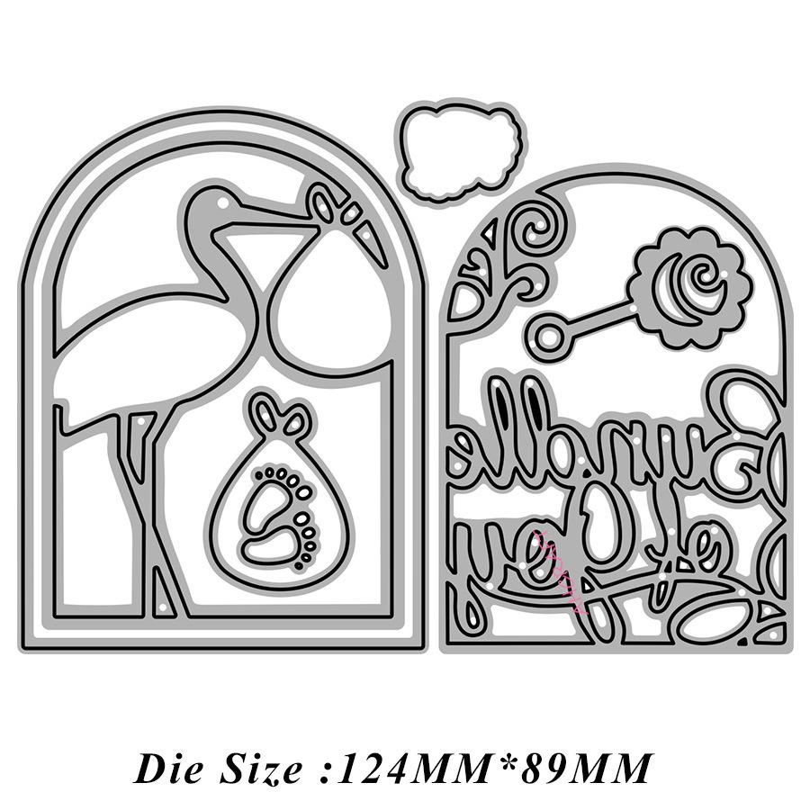 2024 3D Рождественская Сцена Рамка Вырубные Штампы, Металлический Набор из 2 Штук для DIY Скрапбукинга