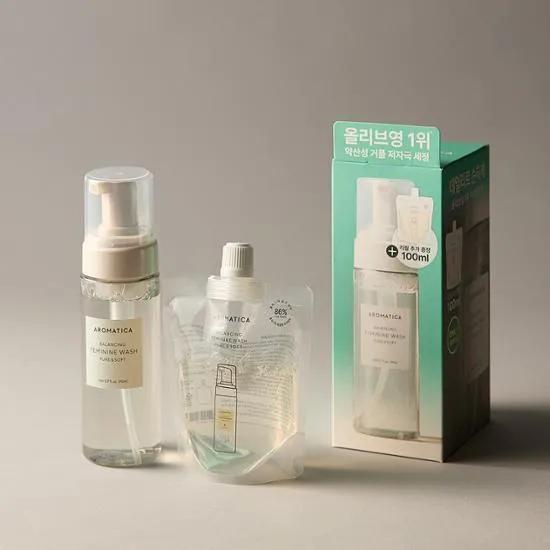 AROMATICA Pure & Soft Feminine Wash 170ml Set (+Refill 100ml)