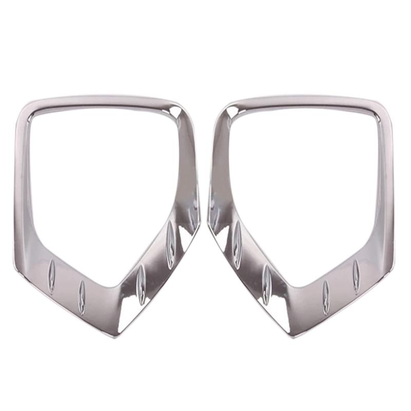 For Santa Fe ABS Chrome Front Foglight Fog Light Lamp Cover Trim Frame Sticker Exterior Accessories
