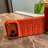 Retro Bright Glossy Crocodile Leather Case For iPhone 17 Air 16 15 14 13 Plus Pro Max 11 Business Shockproof Armor Cover