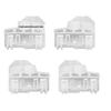 VW Passat Window Glass Clips (4-Pack, White) - 2 Left, 2 Right
