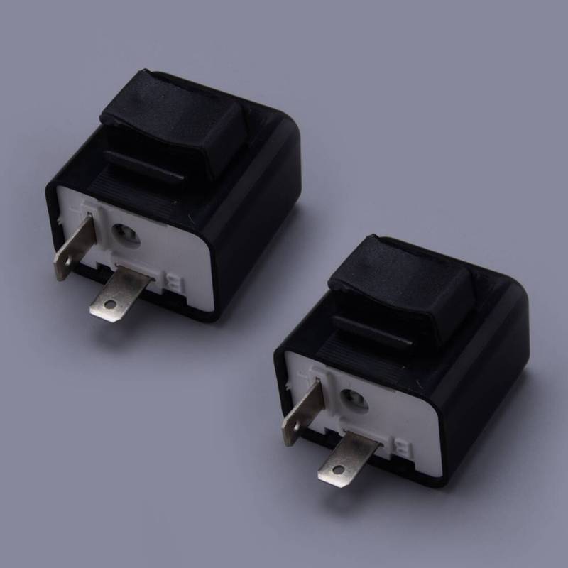 2Pcs 2Pin 12V Motorcycle Universal LED Flasher Relay Turn Signal Blinker Indicator