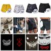 Berserk Muay Thai Kick Boxing UFC MMA Segakunstide Segavõitluskunst Püksid Anime Mehed Naised Unisex Kahekihilised Kiiresti Kuivavad Hingavad Sportlikud Jõusaal Fitness Treening