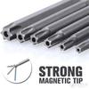 11pcs 100mm /12pcs 50mm 1/4" Hex Bits Driver Tamper Proof Security Drill Magnetic Bit Set Torx Screwdriver Flat Head