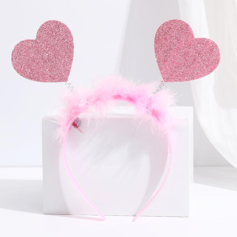 Valentine's Day Red Heart Headband Hair Clip - Wedding & Party Photo Prop