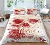 Bed Cover Home Bedclothes Bedding Set 2/3pcs 3D Skull Printing Microfiber Washable Bed Quilt Cover Set