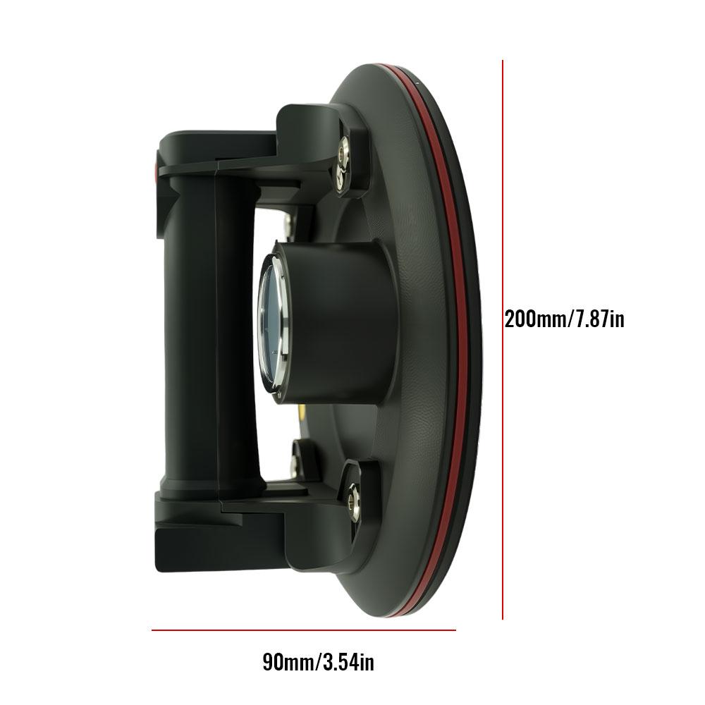 Electric Chargeable Vacuum Suction Cup with Pressure Gauge Max load 250kg One-button adsorption for Handling Glass/Marble/Tiles