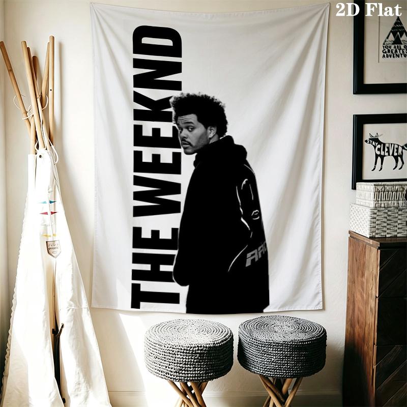 The Weeknd Wall Tapestry Aesthetic Wall Hanging Printed Fabric Blanket Decorative Tapestries for Bedroom Living Room Home Decor