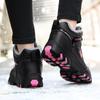 Autumn Winter Leather Sneakers Black Casual Shoes Women Non Slip Lace Up 2025 Fashionable Comfortable Waterproof Sports Shoes