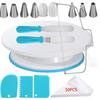 255-Piece Cookie and Cake Piping Set: Turntable, Baking Tools, Bags, and Scraper