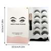 5 Pairs Magnetic Eyelashes Eyeliner Tweezers Set Reusable 3D Natural Curly Mink False Lashes No Glue Needed Easy Apply