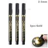 1-5Pcs Chrome Paint Marker Reflective Fluid Mirror Paint Pen 2mm Silvery Ink For DIY Car Styling Model Metal Wood Plastic Stone Touchup Paint2