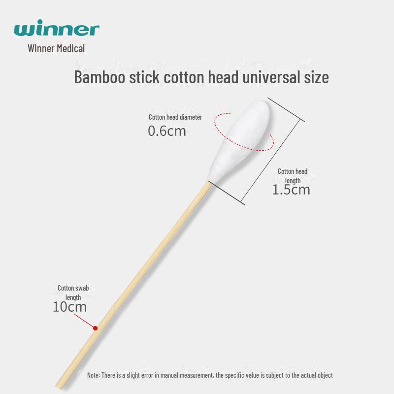Winner Medical Wattestäbchen: Sterile Einzelkopf-Babyreinigung & Desinfektion, 20 Beutel/Karton