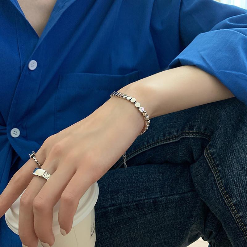 Stylish 925 Silver Ring For Women Minimalist Smooth Surface Square Geometric Shape