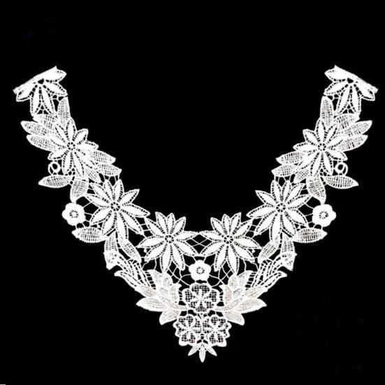 Refreshing Flower Embroidery Lace Collar Sewing Handcrafts DIY Applique Decor